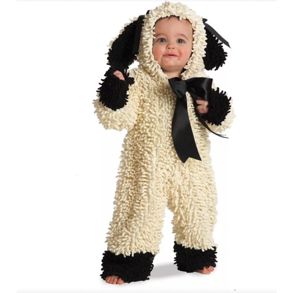 Princess Paradise Plush Toddler Costume LAMB 18 mos - 2T One Piece Hood Warm